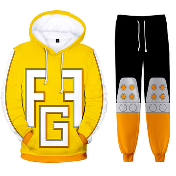Anime My Hero Academia FATGUM Toyoura Taishirou Conjunto de pantalones Sudadera con Capucha Estampada Unisex.